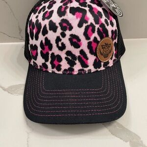 Bull Hog Pink Leopard Print Trucker Hat